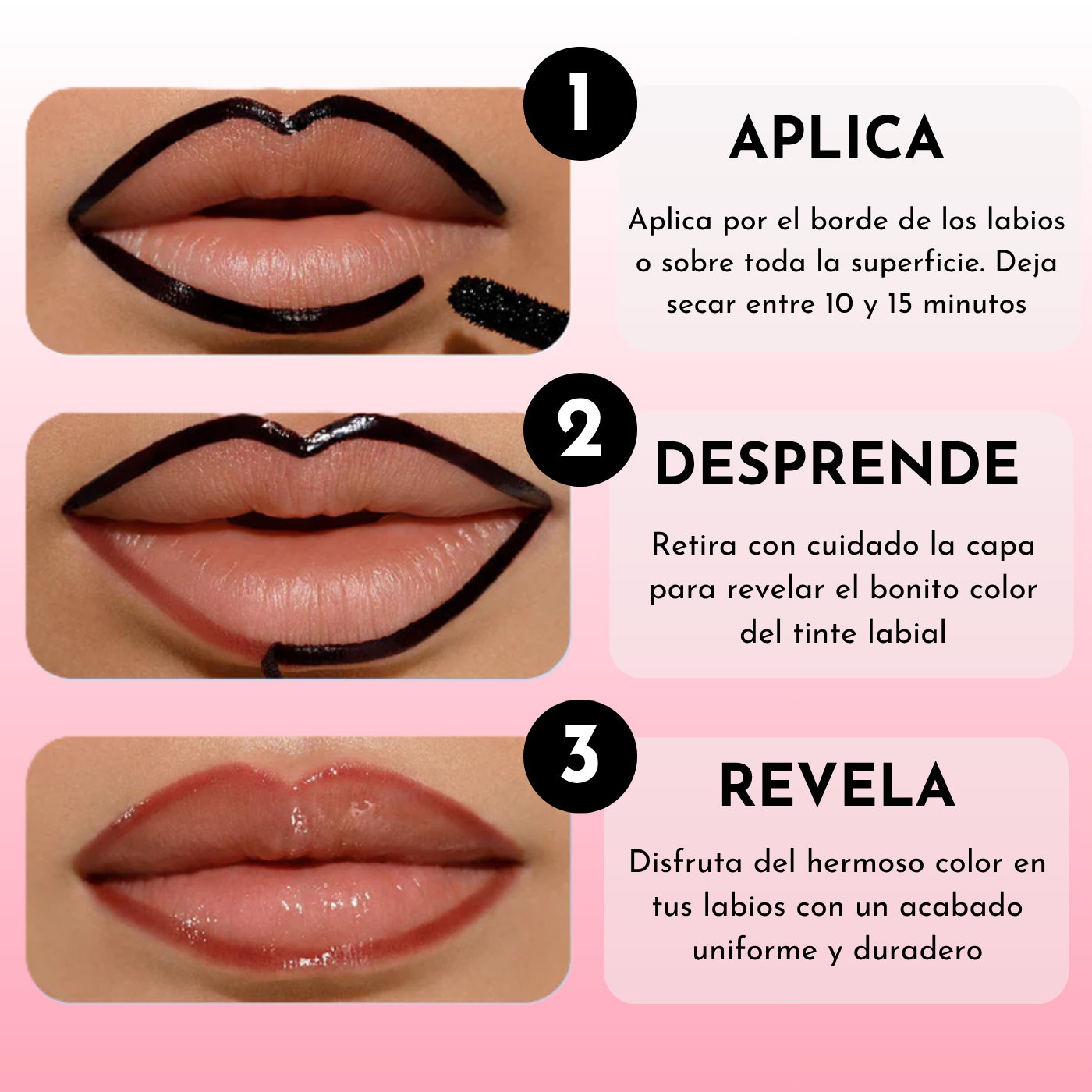 Tinte labial despegable