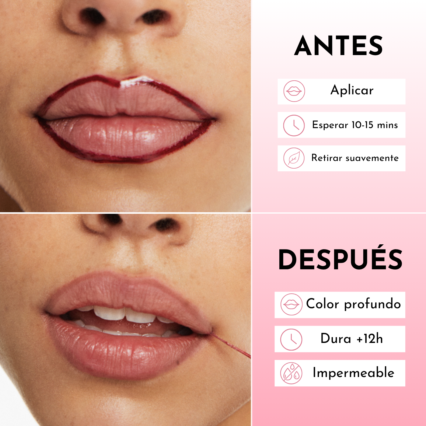 Tinte labial despegable