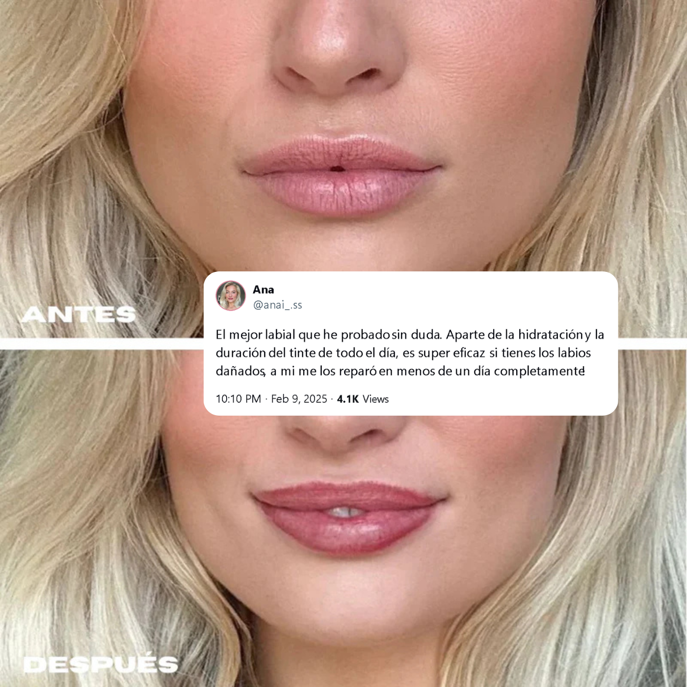 El primer labial peel-off 3 en 1