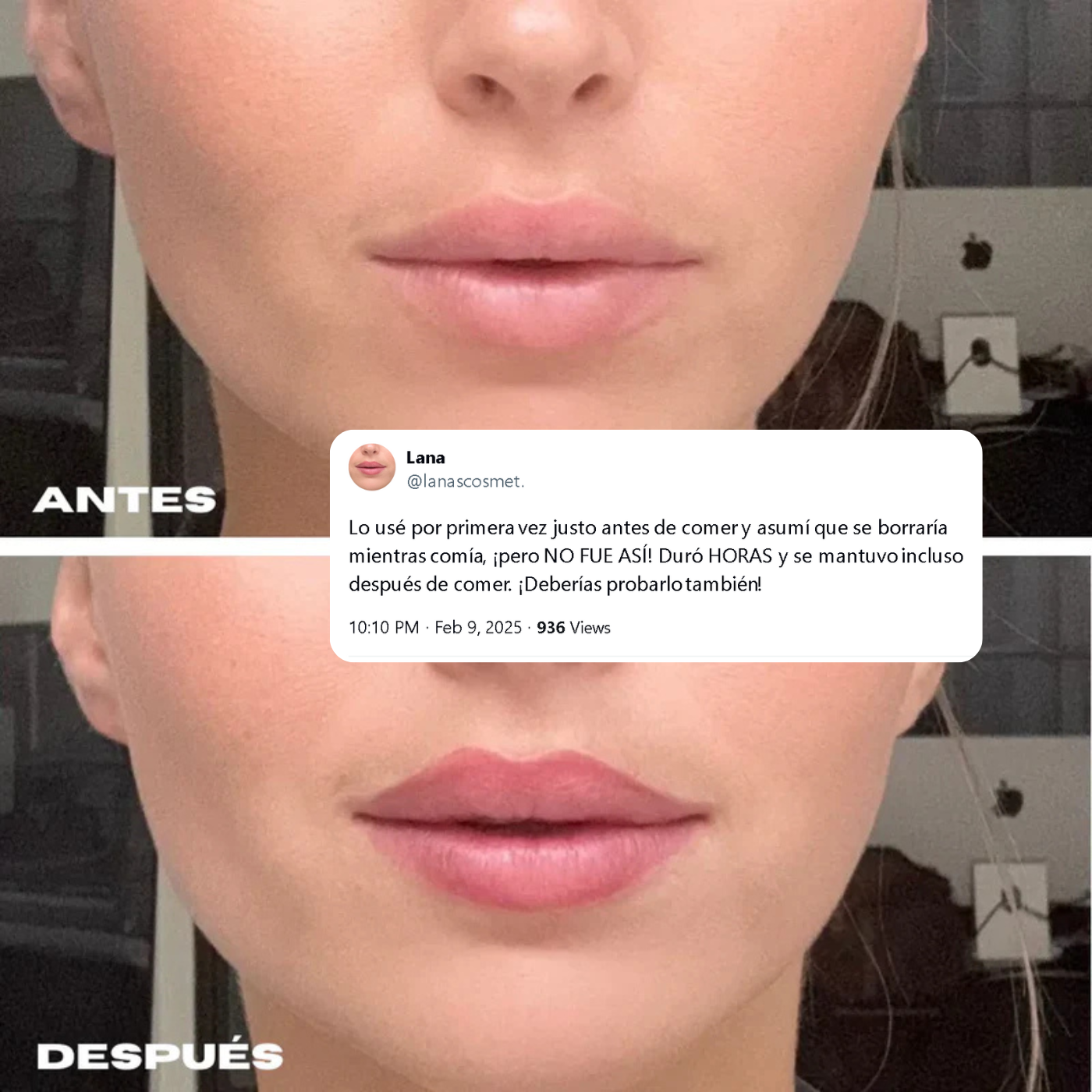 El primer labial peel-off 3 en 1