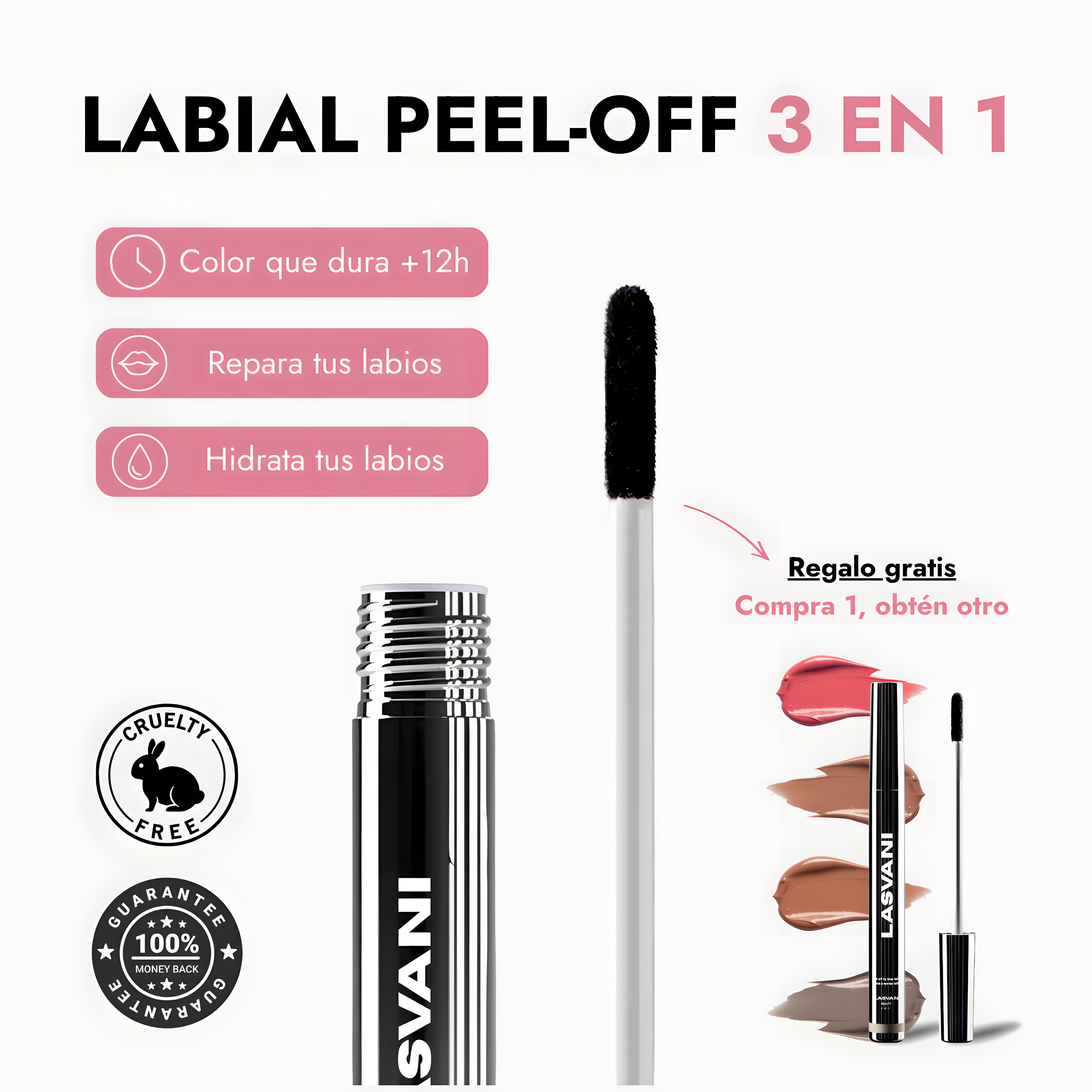 El primer labial peel-off 3 en 1