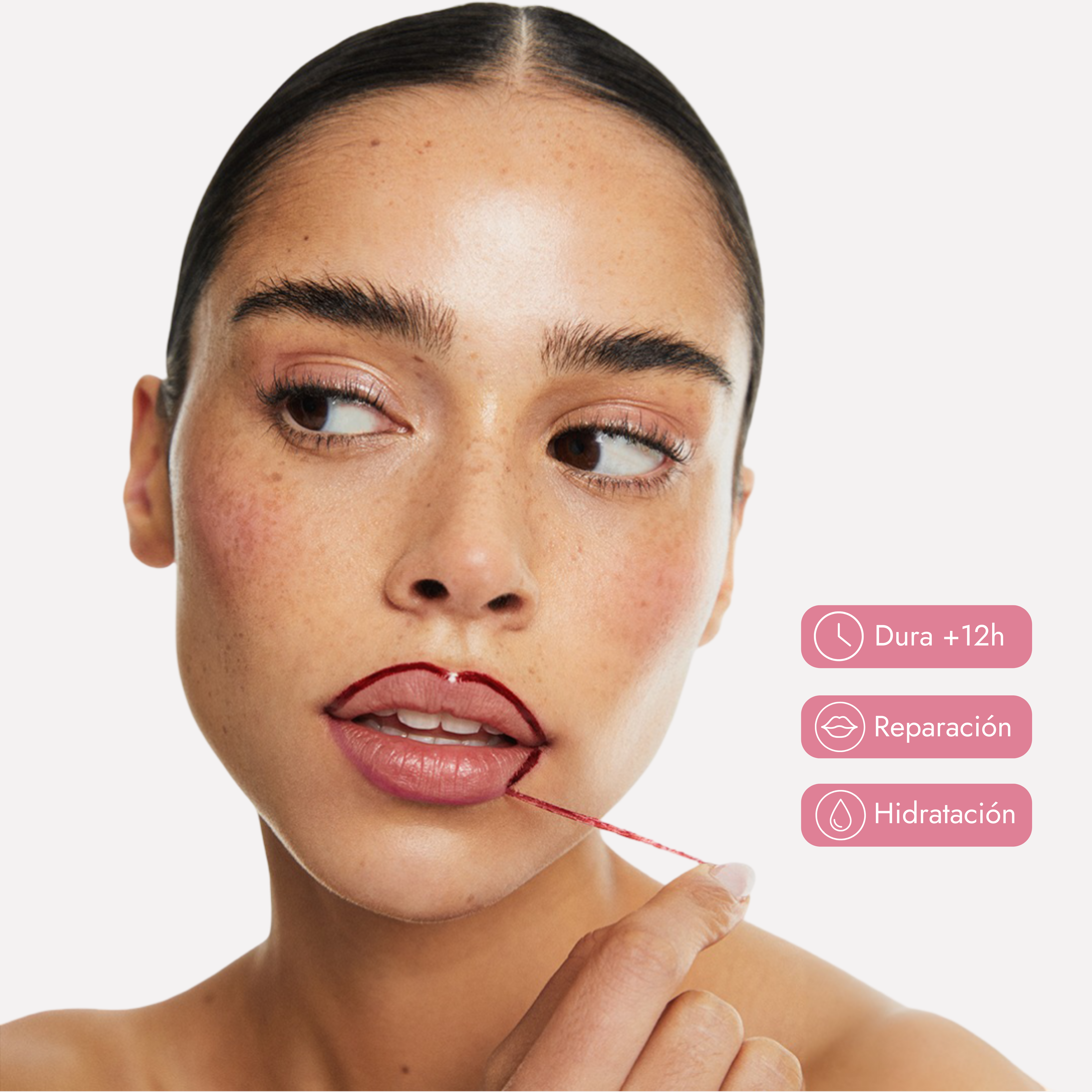 El primer labial peel-off 3 en 1